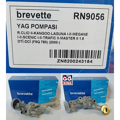 150101308R   brevette rn9056, Yağ Pompası Rn9056 Clıo-Iı Kangoo Laguna I-Iı Megane I-Iı Scenıc I-Iı Trafıc-Iı Master-Iı 1.9 Dti Dci (F9q 780)